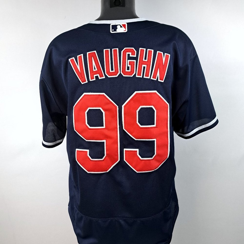 CLEVELAND INDIANS #99 Rick VAUGHN Jersey Sewn Numbers & Logos BLUE